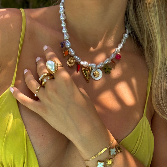 Ring with 3 pearls - REFA017