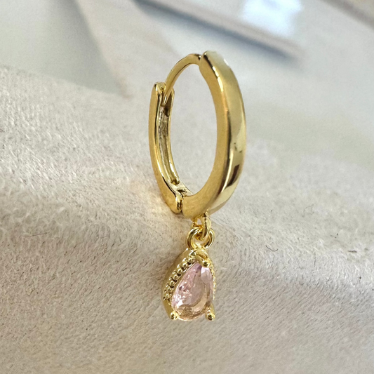Pink stone pendant ring - REFB0148
