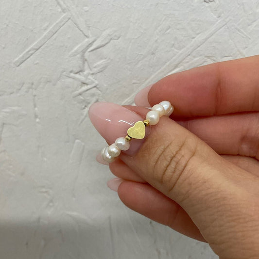 Pearl heart ring - REFA025