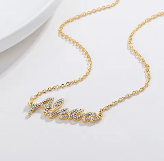 Personalized shiny letters necklace