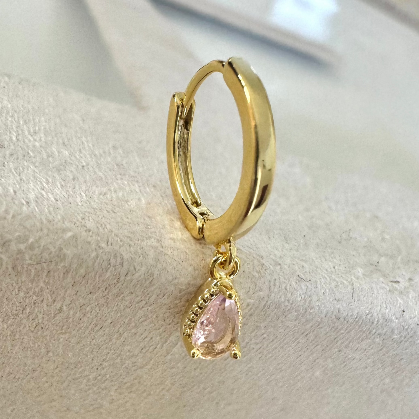 Pink stone pendant ring - REFB0148