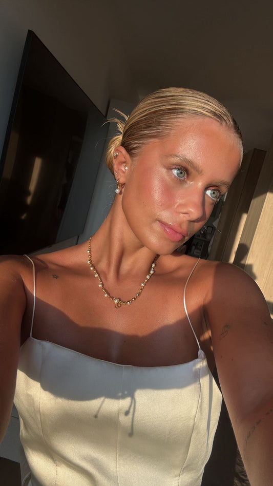 Pearl pendant hoop - REFB160